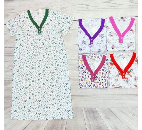 Ночная рубашка женская, хлопок 5 шт (48-56 р) MuK_336