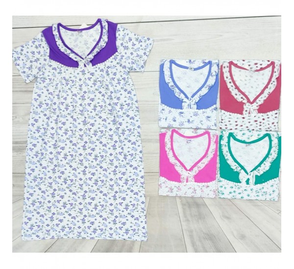 Нічна сорочка жіноча, бавовна 5 шт (48-56 р) MuK_310