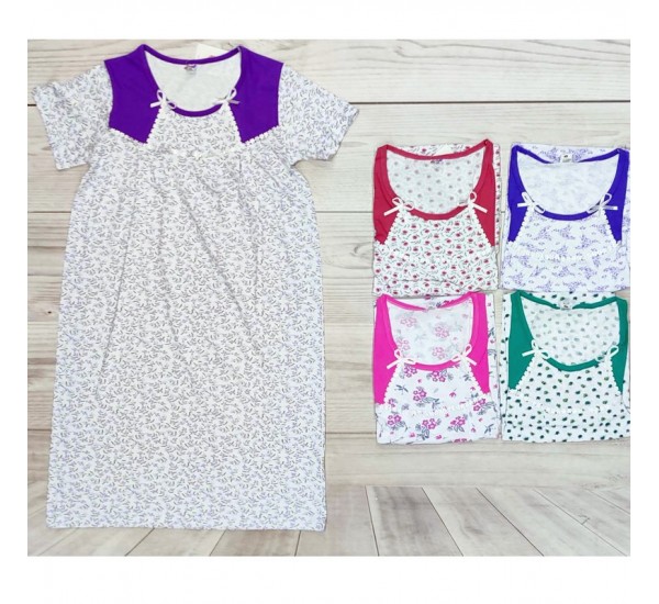 Ночная рубашка женская, хлопок 5 шт (48-56 р) MuK_308