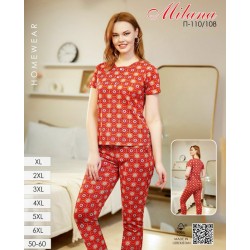 Пижама женская, хлопок 6 шт (50-60 р) MuK_110/108