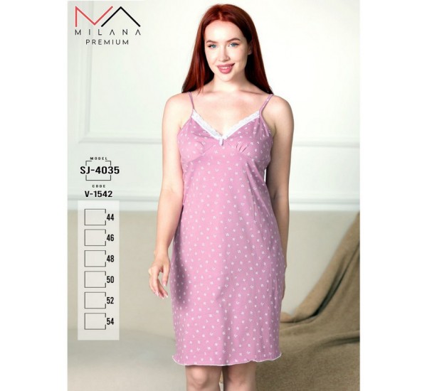 Нічна сорочка жіноча, бавовна 6 шт (44-54 р) MuK_V-1542