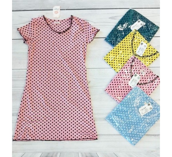 Ночная рубашка женская, хлопок 5 шт (48-56 р) MuK_2138R