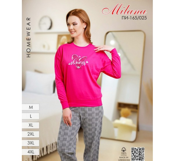 Пижама женская, начёс 6 шт (46-56 р) MuK_165/025
