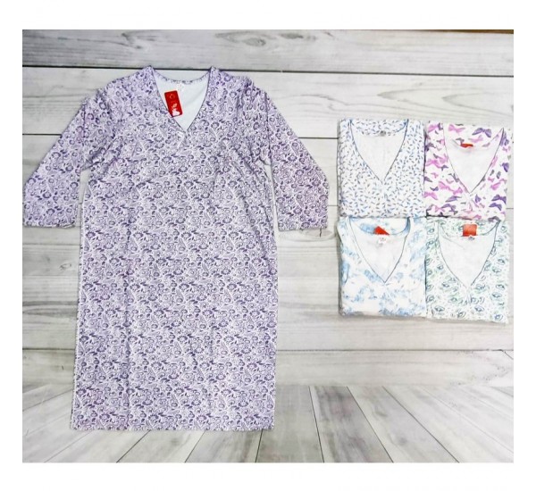 Нічна сорочка жіноча, начіс 5 шт (58-66 р) MuK_308