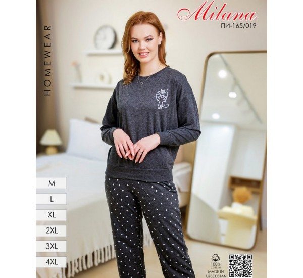Пижама женская, начёс 6 шт (46-56 р) MuK_165/019