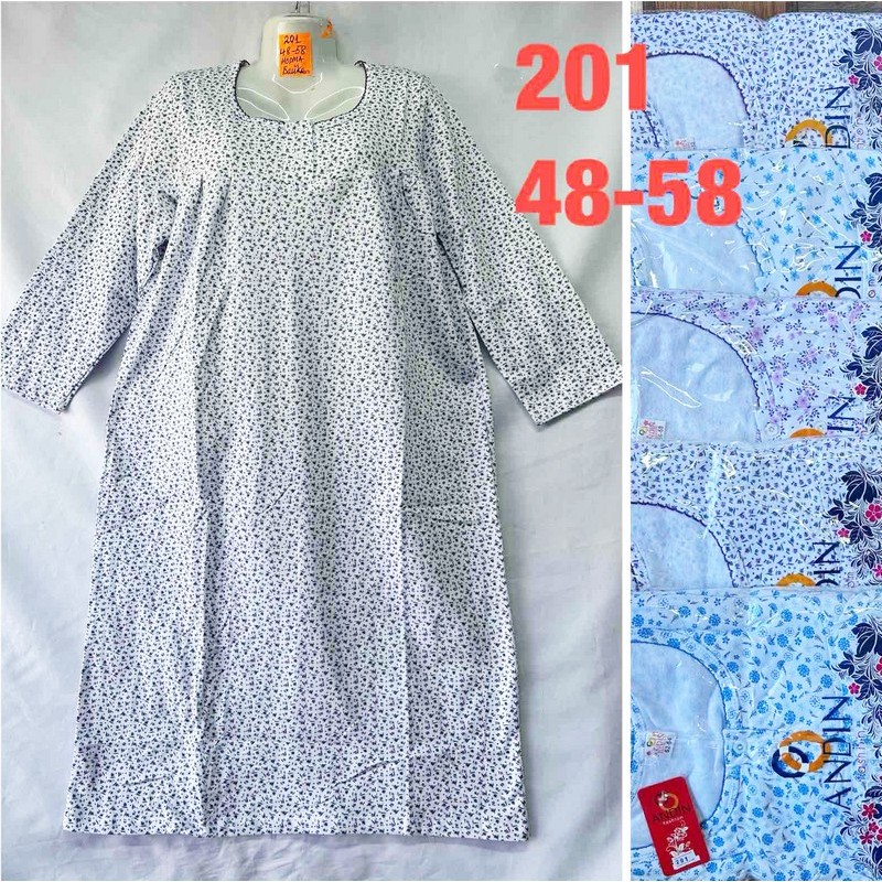 Нічна сорочка жіноча, байка 5 шт (48-58 р) MuK_201