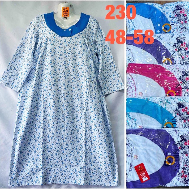 Ночная рубашка женская, байка 5 шт (48-58 р) MuK_230