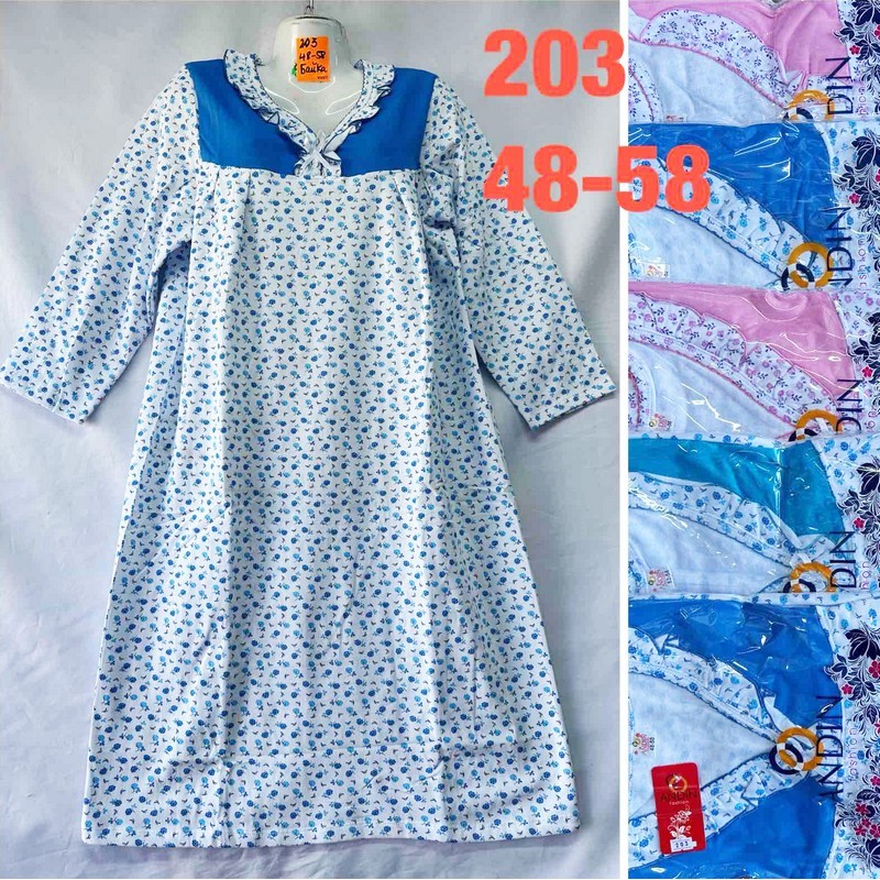 Нічна сорочка жіноча, байка 5 шт (48-58 р) MuK_203