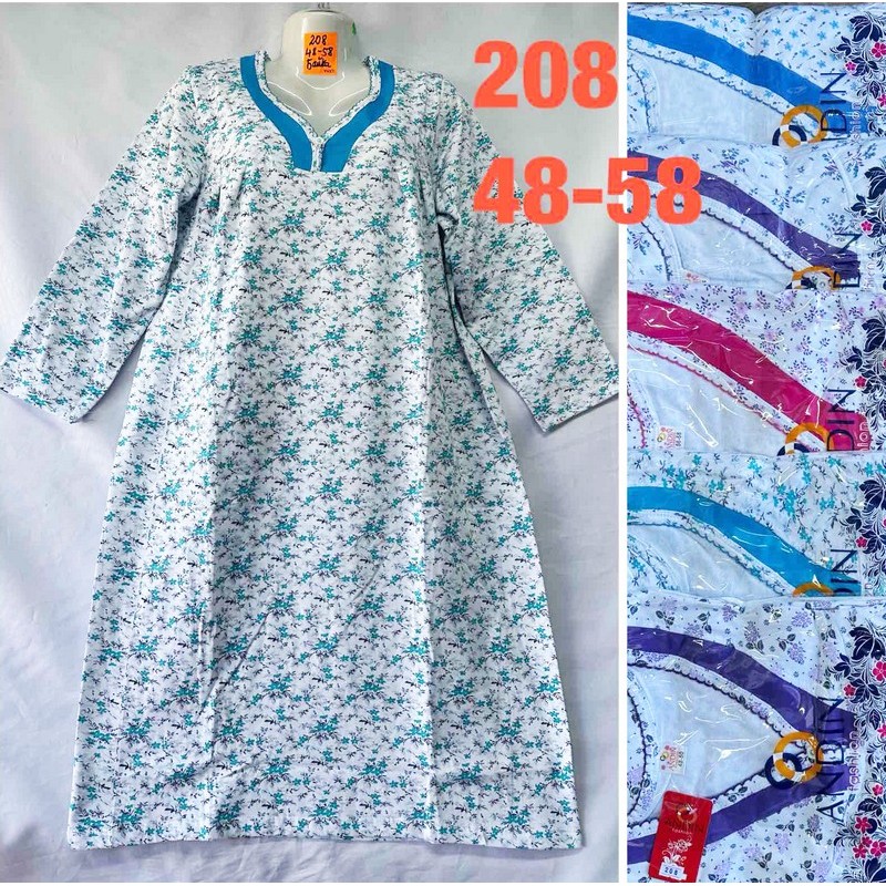 Нічна сорочка жіноча, байка 5 шт (48-58 р) MuK_208