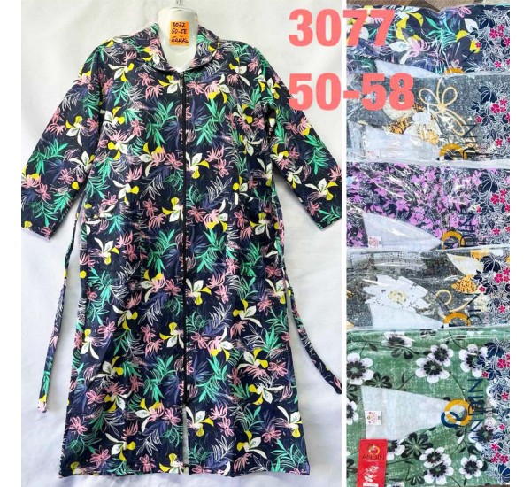 Жіночий халат, байка 5 шт (50-58 р) MuK_3077