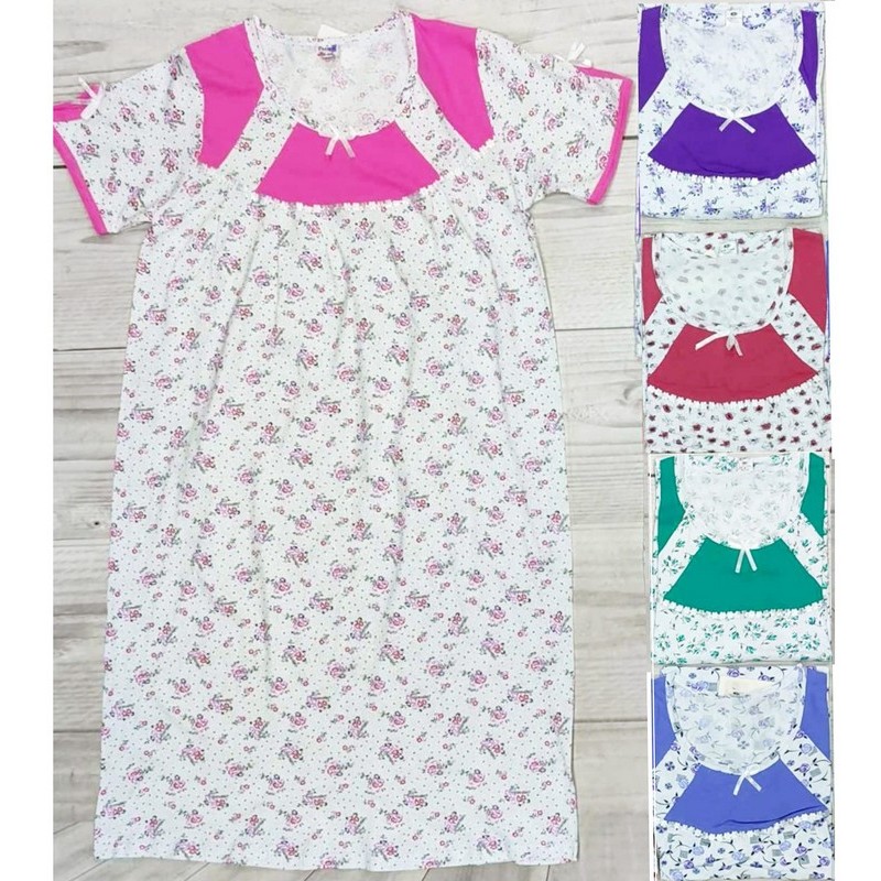 Нічна сорочка жіноча, коттон 5 шт (48-58 р) MuK_1018