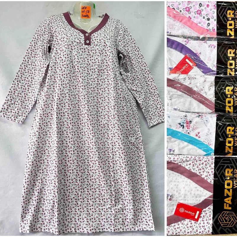 Ночная рубашка женская, байка 5 шт (48-58 р) MuK_484