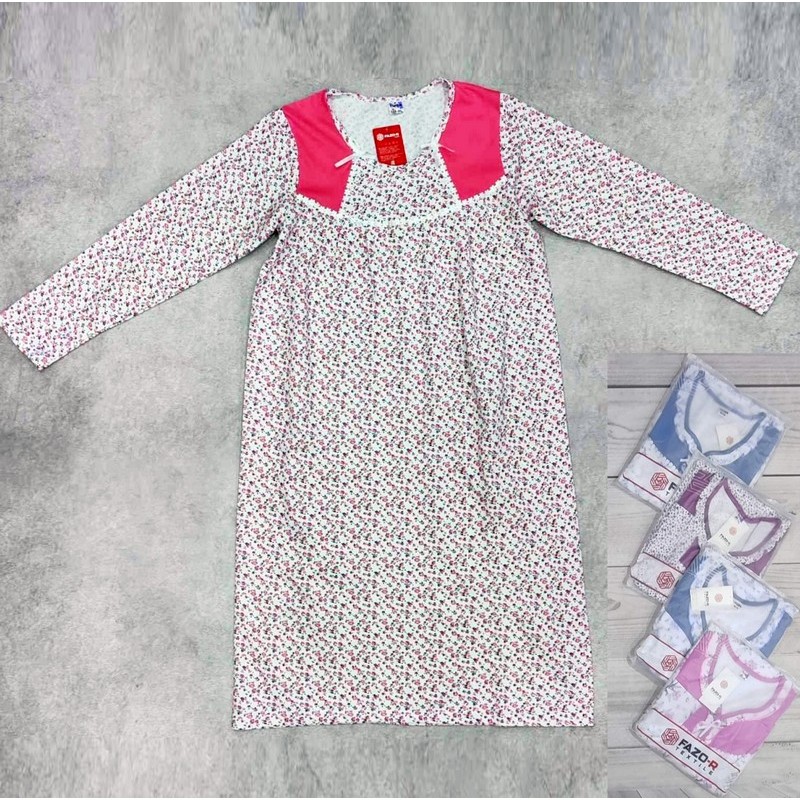 Ночная рубашка женская, байка 5 шт (48-58 р) MuK_483