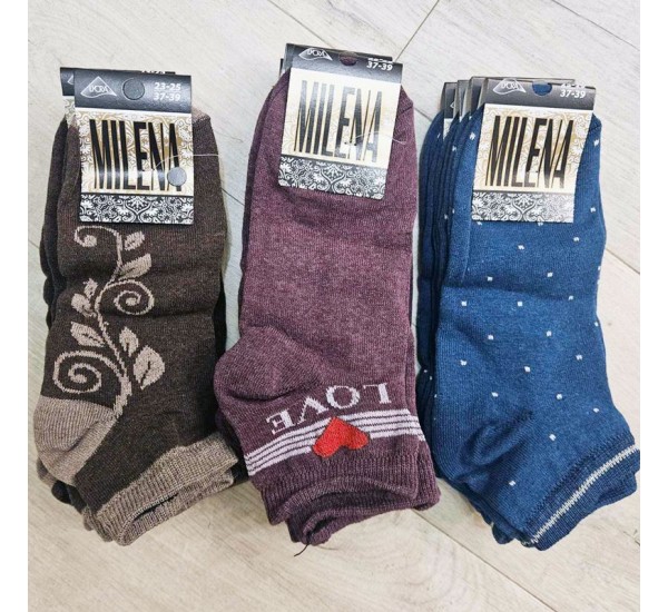 Носки женские MILENA 12 шт (37-39 р) стрейч/коттон NvS_704c