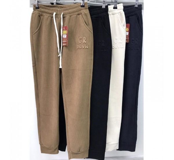 Спорт штани жіночі 5 шт (1-5XL) хутро/рубчик PaH_2033