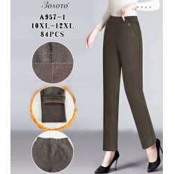 Штани жіночі 6 шт (10-12XL) хутро PaH_A957-1