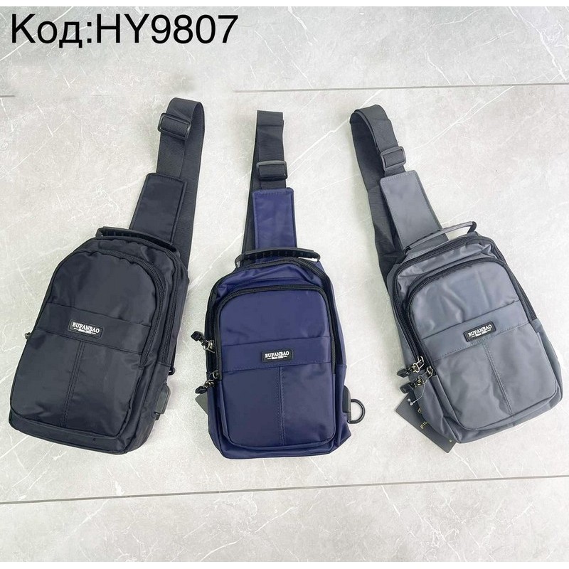 Сумка-слинг мужская, нейлон, 1 шт, RoM_HY9807