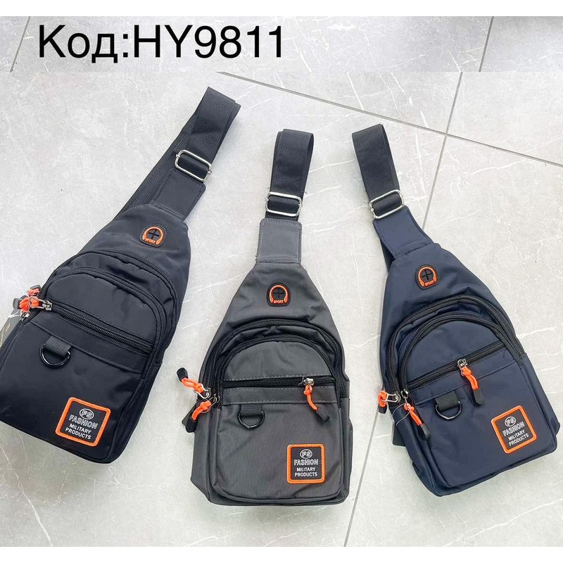 Сумка-слінг чоловіча, нейлон, 1 шт, RoM_HY9811