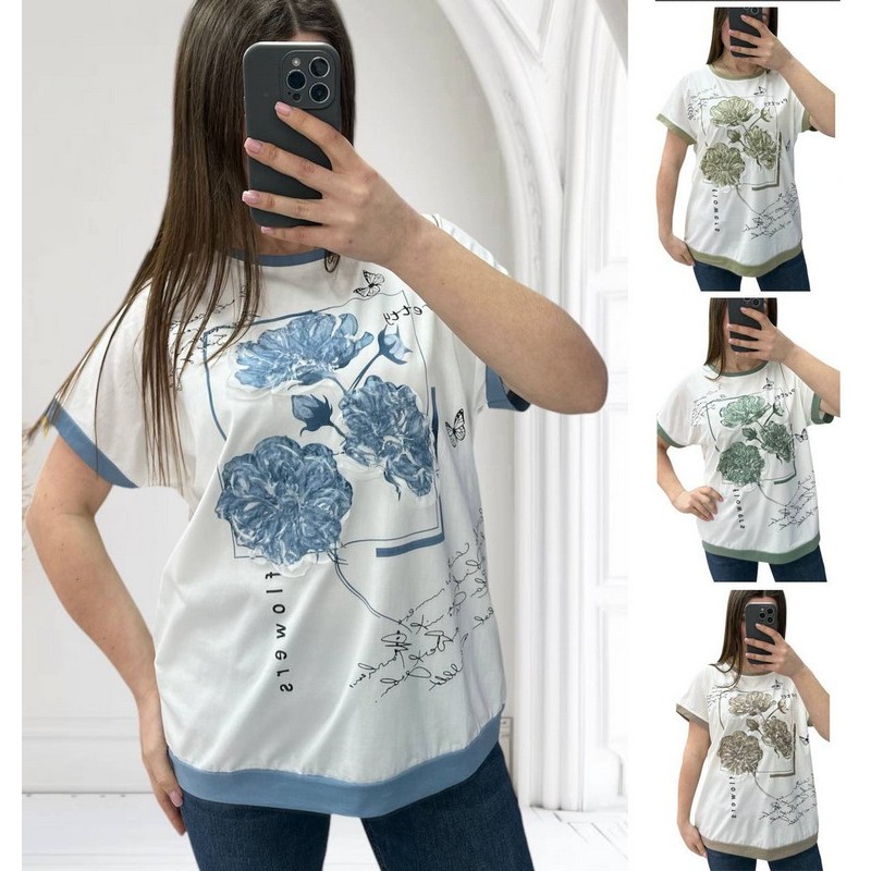 Футболка женская, коттон 4 шт (M-2XL) RZ4492_25023