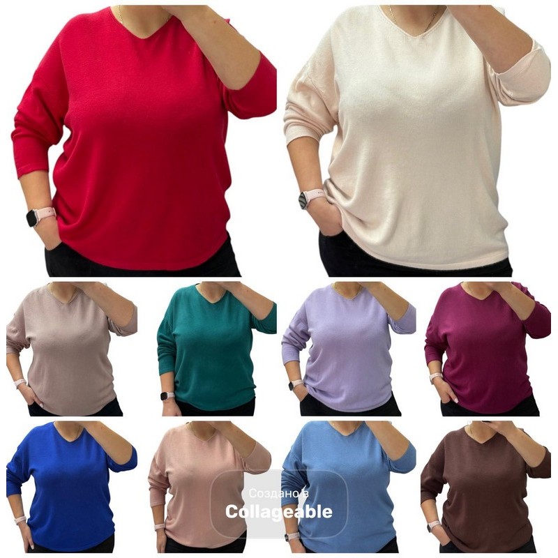 Светр жіночий 5 шт (54-60 р) кашемір RZ4492_25508