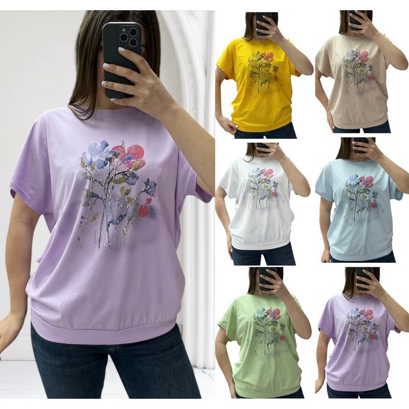 Футболка жіноча, коттон 5 шт (46-52 р) RZ4492_25028