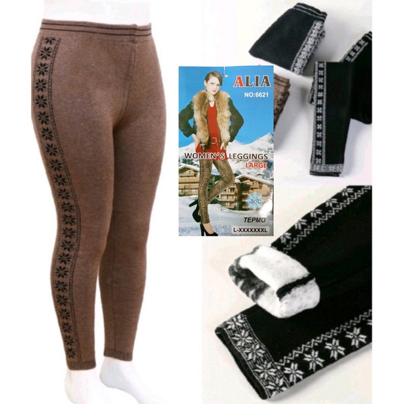 Лосини безшовні жіночі, хутро 6 шт (54-60 р) SeM_6621