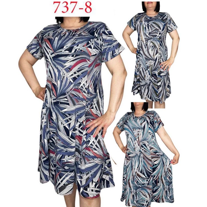 Сукня жіноча, бавовна 5 шт (50-58 р) SeR2152_737-8