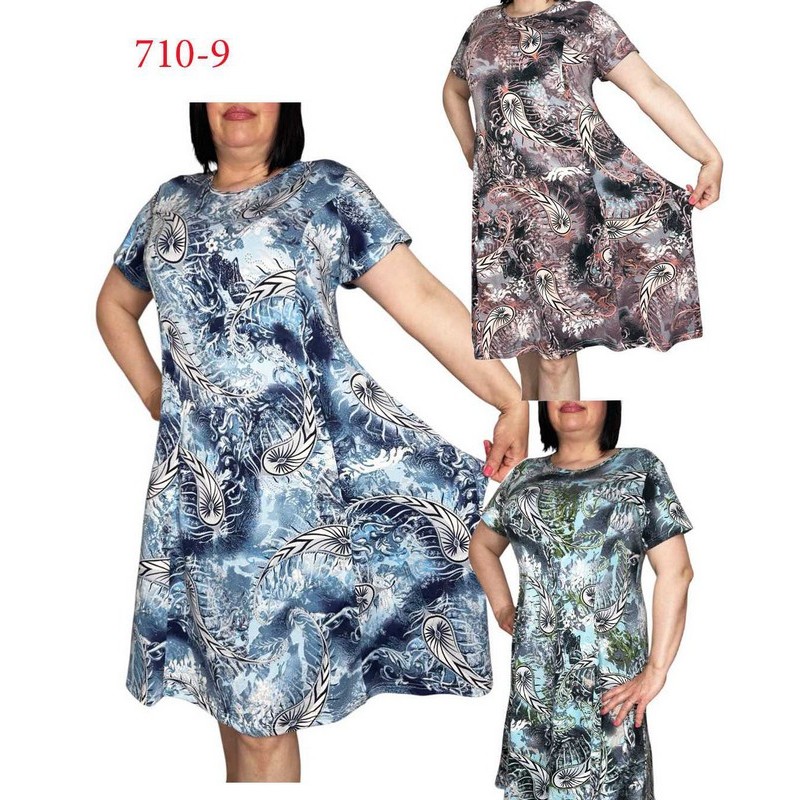 Сукня жіноча, бавовна 5 шт (50-58 р) SeR2152_710-9