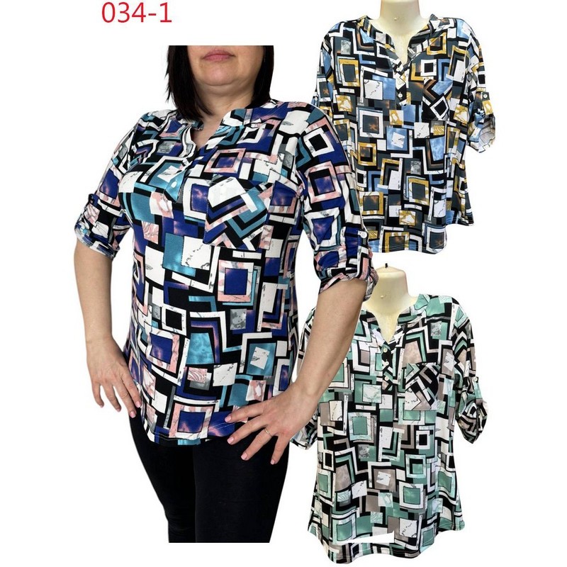 Блуза жіноча трикотаж 6 шт (1-6XL) SeR2152_034-1