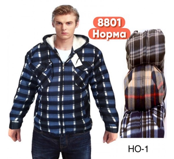 Рубашка мужская, байка/мех 5 шт (48-56 р) SeR2152_8801