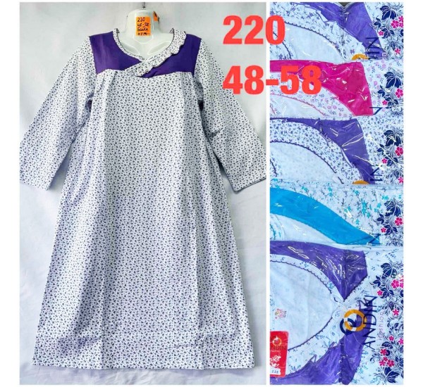 Ночная рубашка женская, байка 5 шт (48-58 р) TaN_220