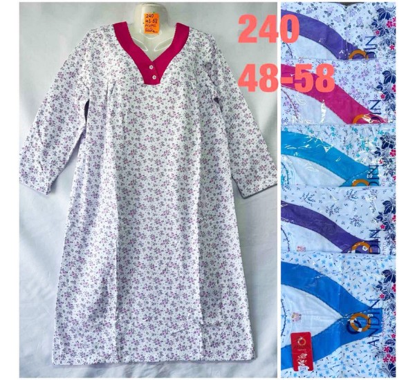 Ночная рубашка женская, байка 5 шт (48-58 р) TaN_240