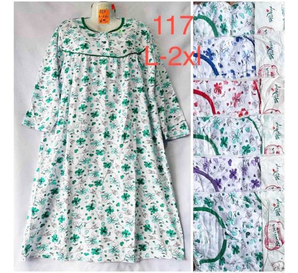 Нічна сорочка жіноча, байка 6 шт (L-2XL) TaN_117