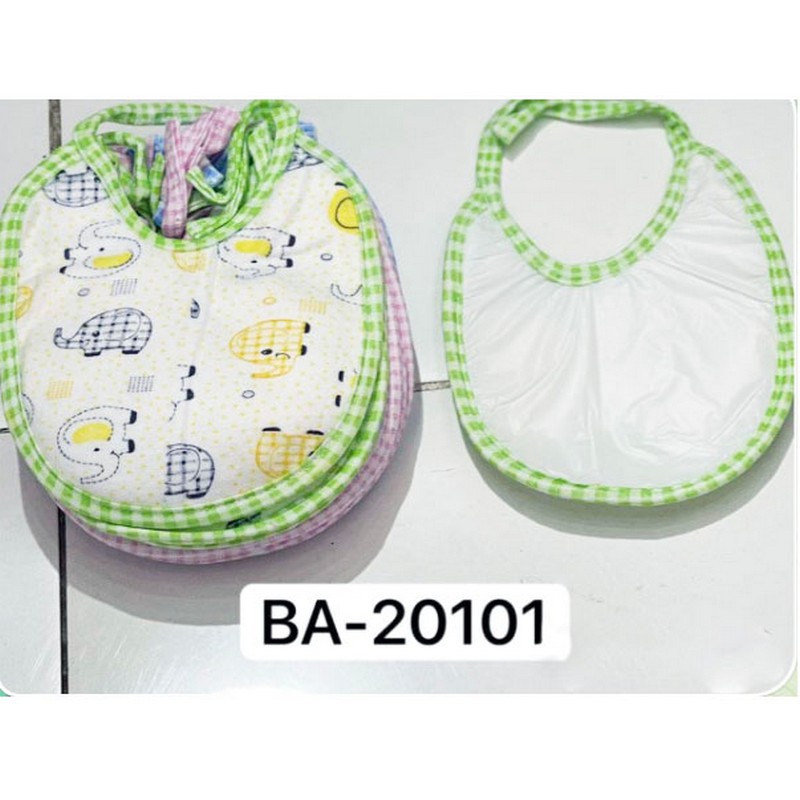 Слюнявчики для немовлят, бавовна / клейонка 12 шт (0-6 міс) ViT_BA-20101