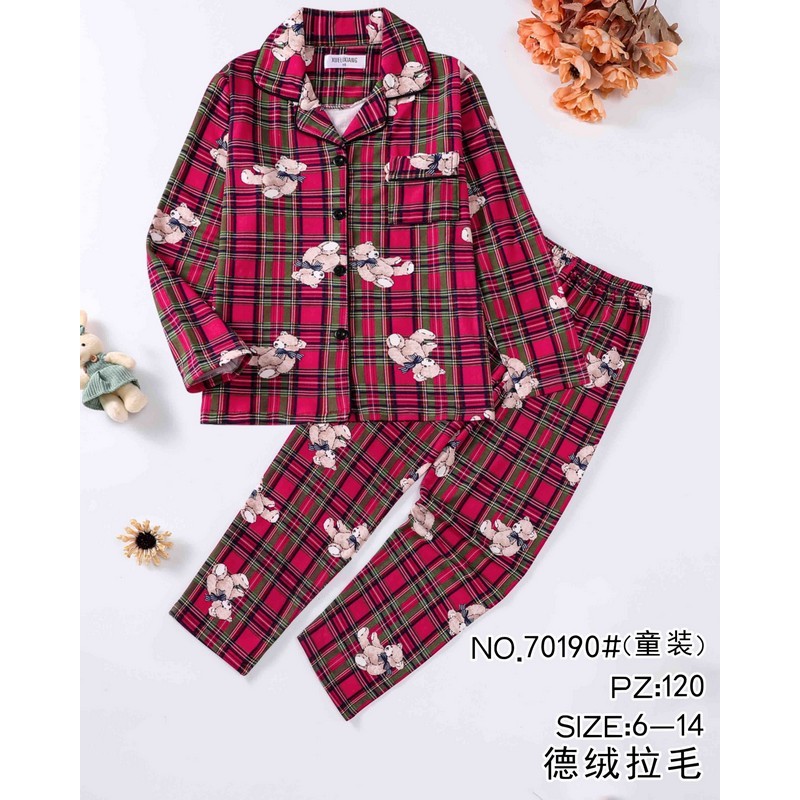 Пижама детская, начёс 5 шт (6-14 лет) ZeL1396_70190