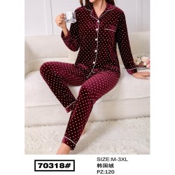 Піжама жіноча, велюр 5 шт (M-3XL) ZeL1396_70318