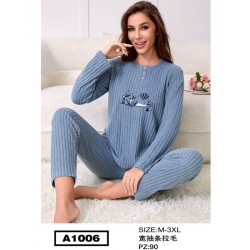 Піжама жіноча, рубчик 5 шт (M-3XL) ZeL1396_A1006b