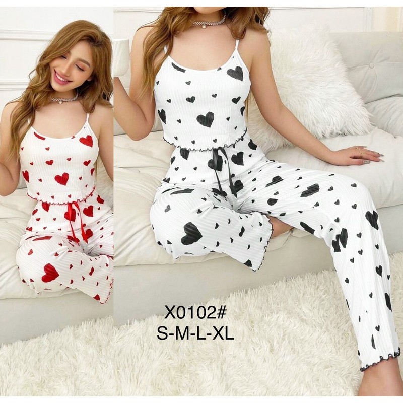 Піжама жіноча, рубчик 4 шт (S-XL) ZeL1396_X0102