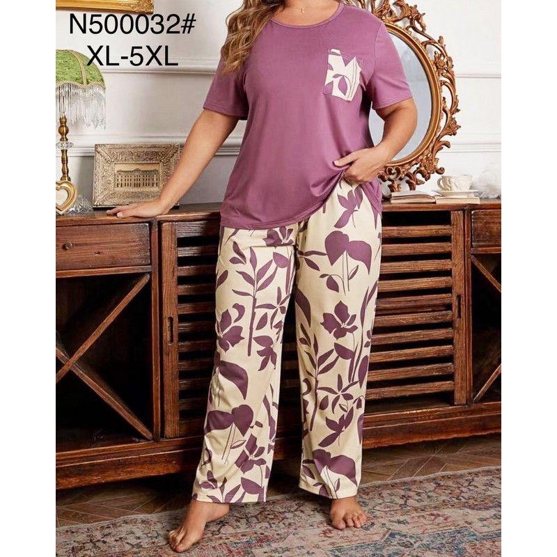 Піжама жіноча, бамбук 5 шт (1-5XL) ZeL1396_N500032