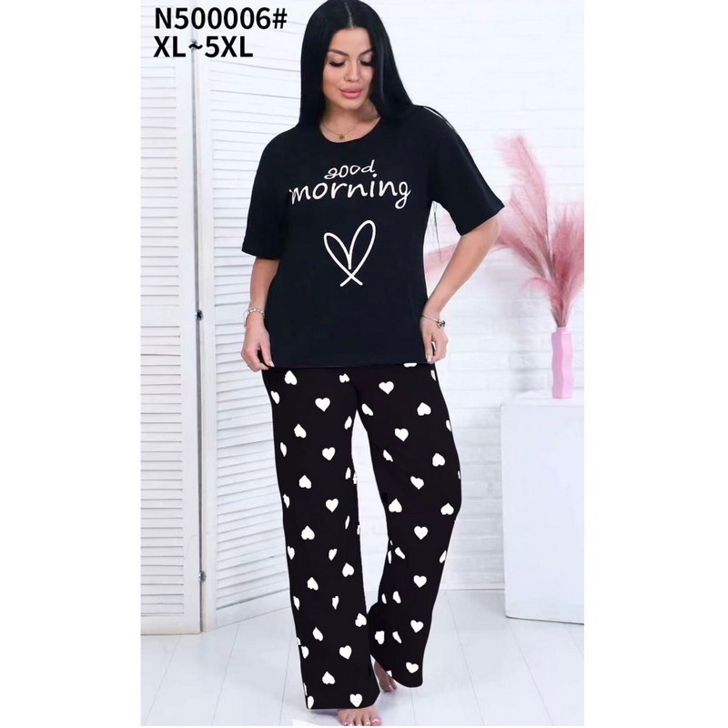 Піжама жіноча, бамбук 5 шт (1-5XL) ZeL1396_N500006