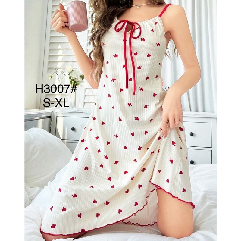 Нічна сорочка, рубчик 4 шт (S-XL) ZeL1396_H3007