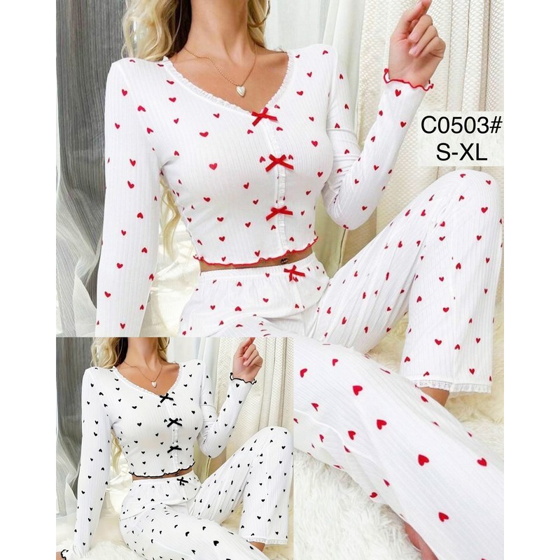 Піжама жіноча, рубчик 4 шт (S-XL) ZeL1396_C0503