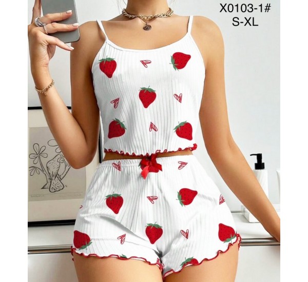 Пижама женская, рубчик 4 шт (S-XL) ZeL1396_X0103-1
