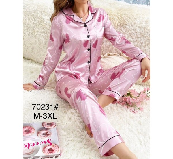 Піжама жіноча, шовк 5 шт (M-3XL) ZeL1396_70231