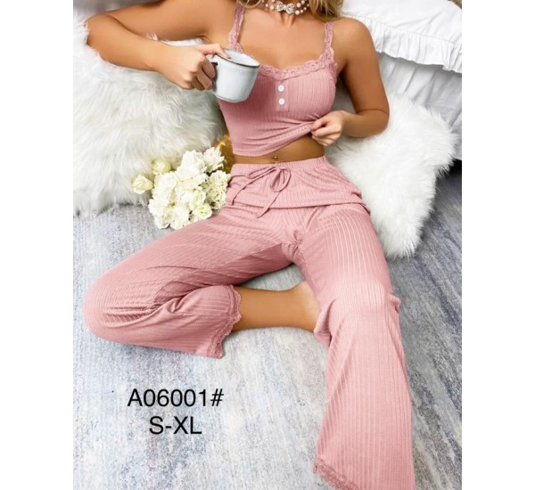 Піжама жіноча, рубчик 4 шт (S-XL) ZeL1396_A06001