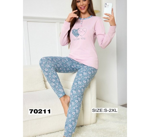 Піжама жіноча, 5 шт (M-3XL) байка ZeL1396_70211