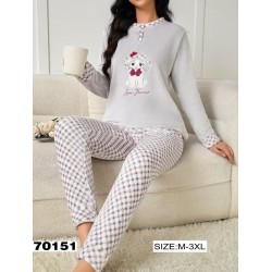 Піжама жіноча, 5 шт (M-3XL) велсофт ZeL1396_70151