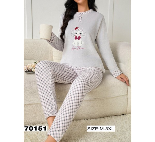 Піжама жіноча, 5 шт (M-3XL) велсофт ZeL1396_70151