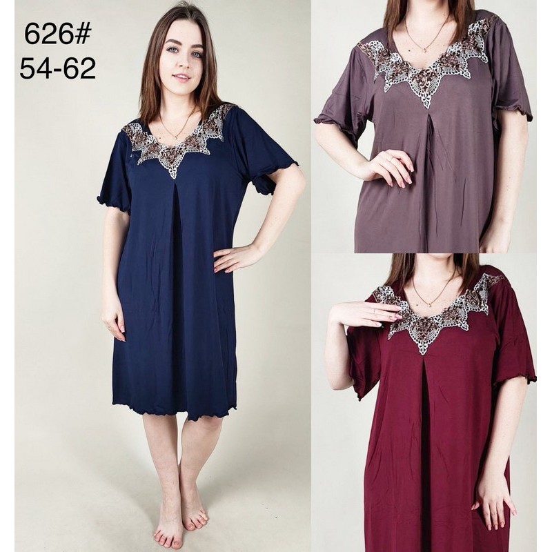 Нічна сорочка жіноча, бамбук 5 шт (54-62 р) ZeL1396_626