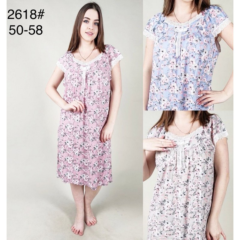 Нічна сорочка жіноча, бамбук 5 шт (50-58 р) ZeL1396_2618